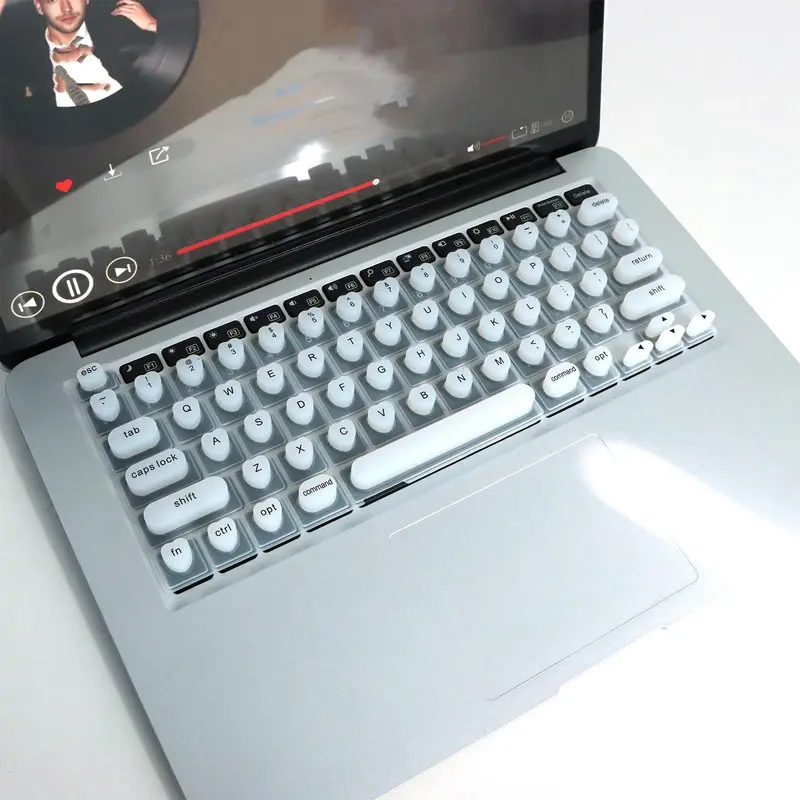Silicone Keyboard Protector Cover for Long Nails, Portable Silicone Keyboard Cover for Laptop Computer, Easy Typing & Cleaning Keyboard Cover 6