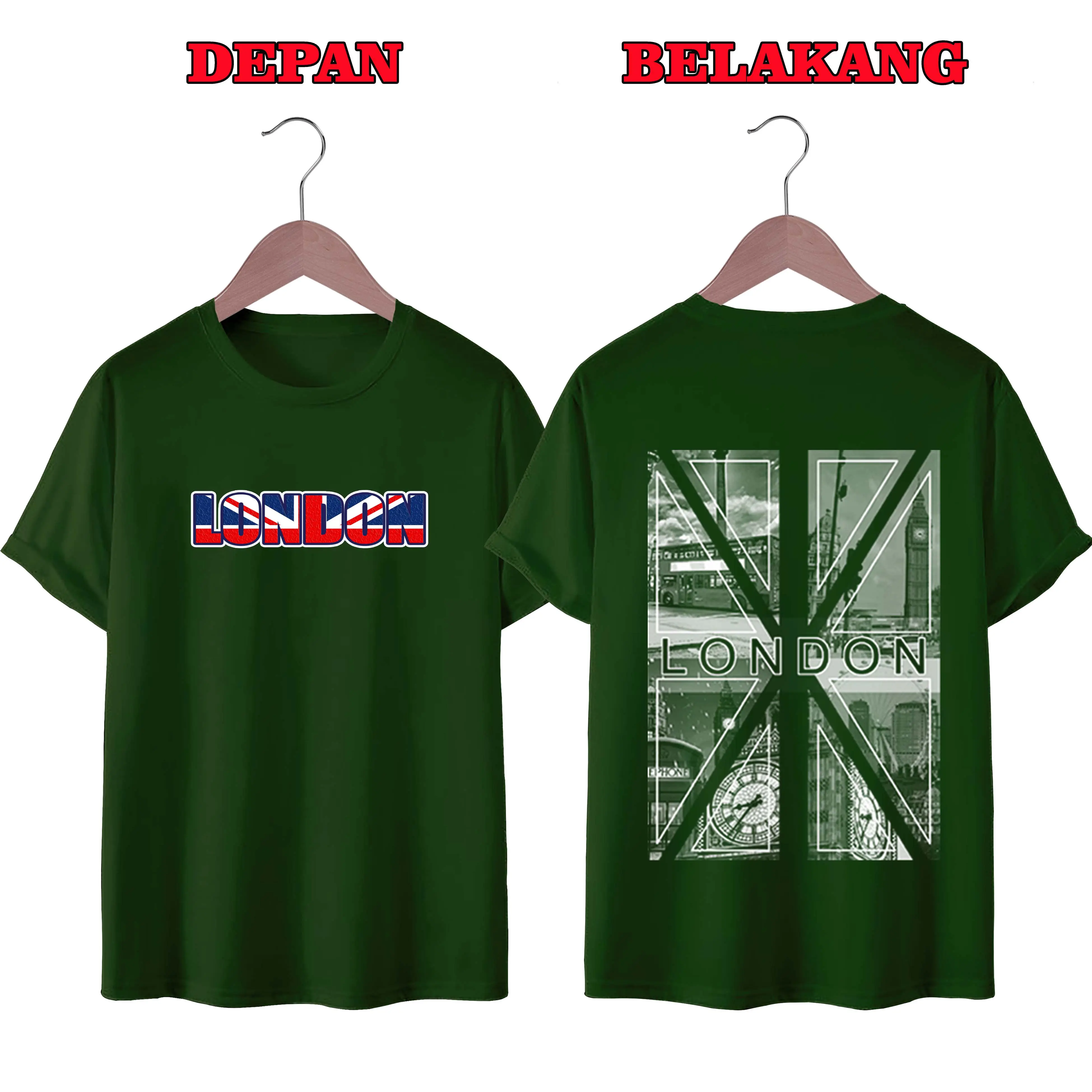 KAOS DISTRO UNISEX (PRIA DAN WANITA) TERBARU, KAOS JUMBO LONDON Santai