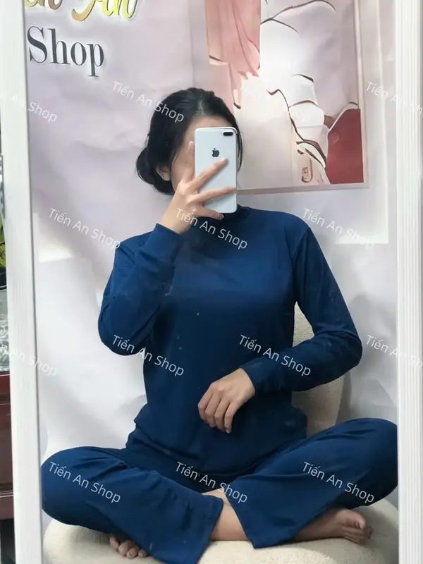 Bộ Tăm cổ tròn quần xuông ,chất mềm mát co dãn thoái mái Nữ Women Top Áo set 2