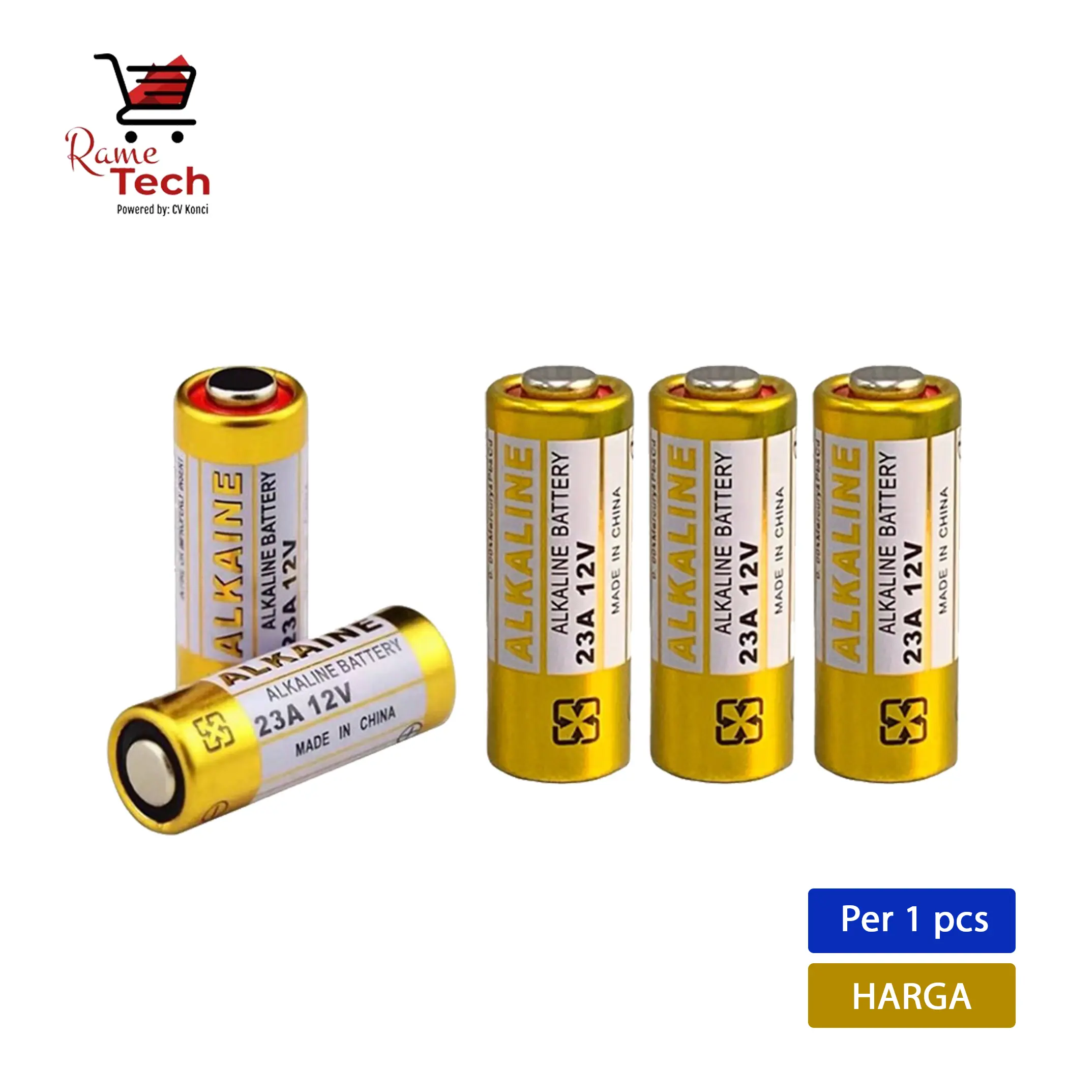 Baterai Alkaline 23A 12V Batu Battery Mini A23