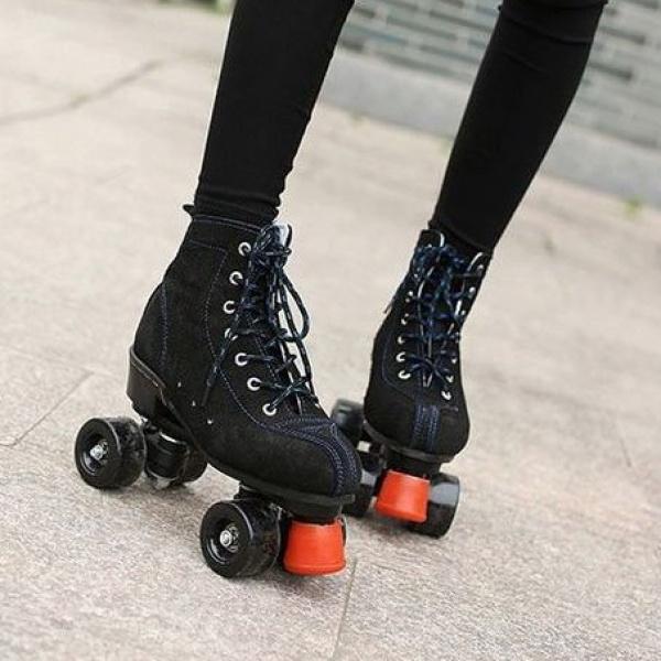 Double-row four-roller Skates for Adults Kid Shoes Playing Roller Skates Skating rinks 3