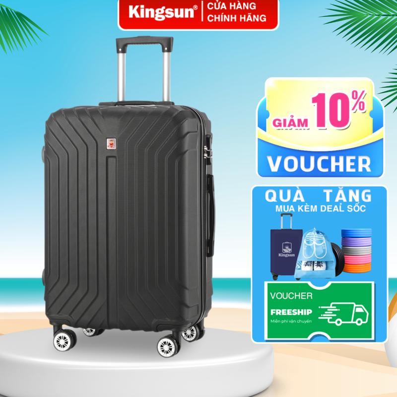 Vali du lịch KINGSUN 216 Size 20/24 Nhựa ABS+PC Bảo hành 5 năm 4 bánh xoay 360 hộp đựng cứng