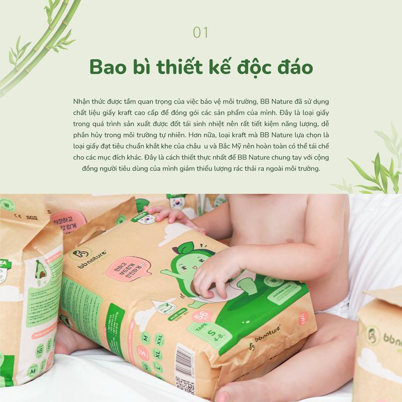 [COMBO 3 BỊCH] BB NATURE TÃ/BỈM Cho Bé Hàn Quốc Chính Hãng 4
