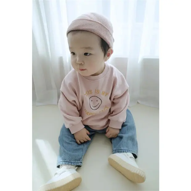 Quần dài cho bé trai và bé gái màu xanh và bi đen 5