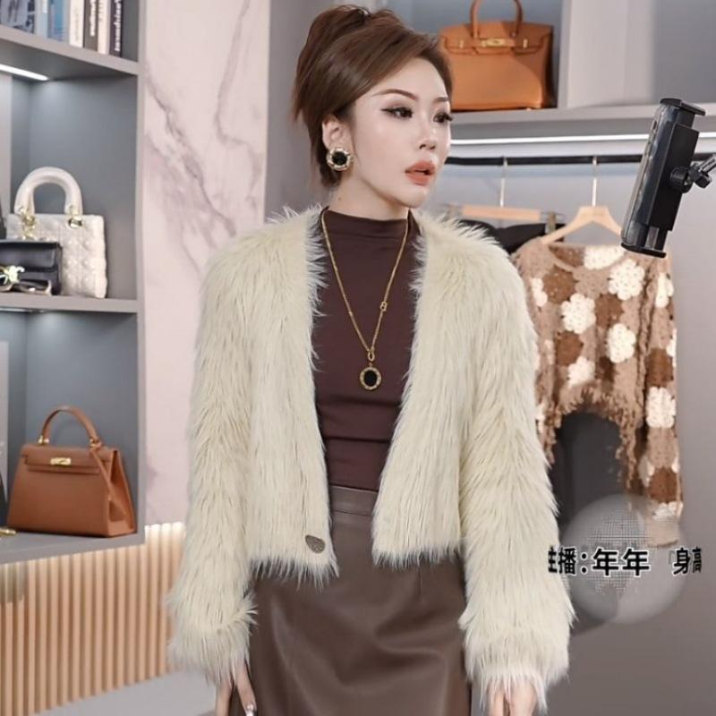 2024 Autumn and Winter New High-End Popular One-Button Short Woolen Coat for Women Fashionable Stylish All-Match Long Sleeve Fashion 1