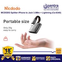Gambar MCDODO Splitter iPhone to Jack 3.5Mm + Lightning Conveter ( Ca-6340 ) dari Sentra Digital Kota Surabaya 3 Tokopedia