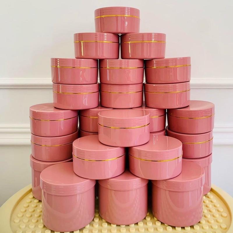 [Giá sỉ] combo 10 hủ rỗng đựng kem body 100gr- 200gr-500gr (màu hồng đất)/ có nắp lót chống tràn