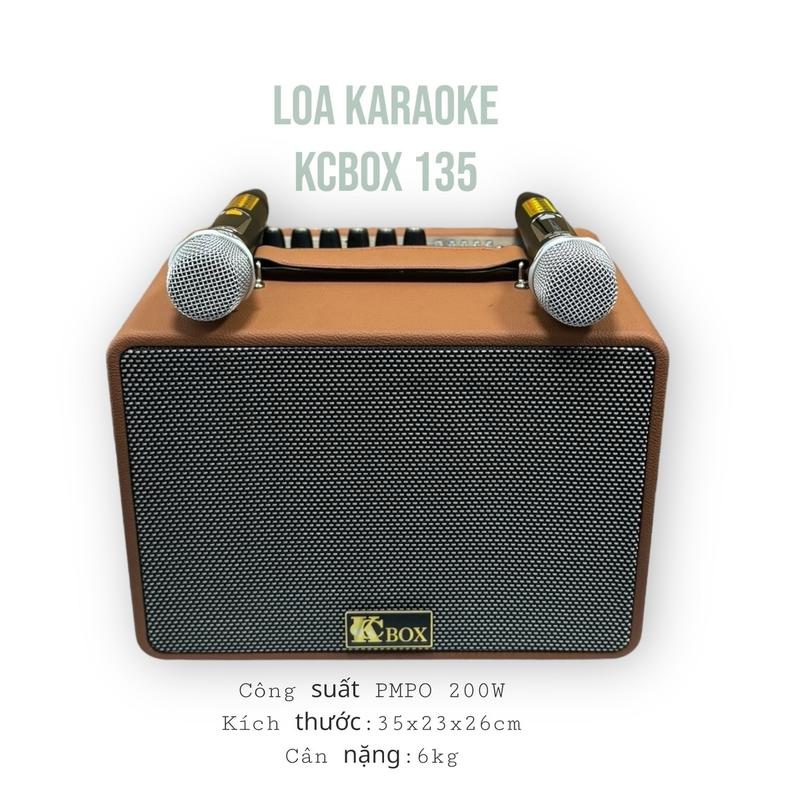 Loa Bluetooth Karaoke Nghe nhạc Kcbox 135 - Công suất tối đa 200w, 2 đường tiếng, 1 Loa treble, 1 Củ Loa bass 20cm Hát hay, chống hú tốt