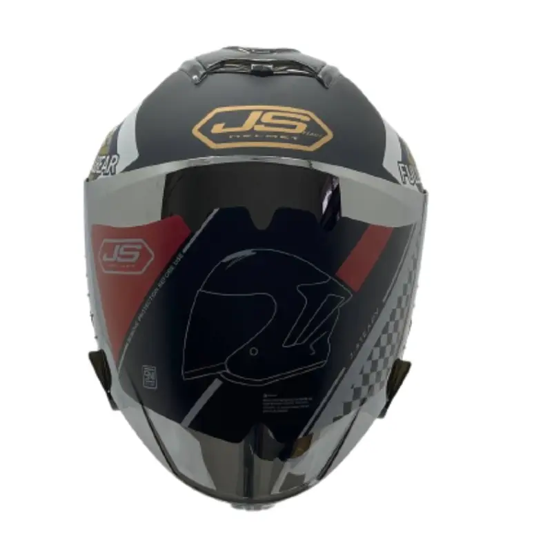 Helm JS ARMOR Half Face Motif LEOPARD Pria Wanita Original SNI pilihan kaca Smoke/Clear Motorcycle helm  half 2