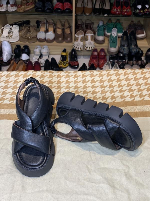 G019 GIÀY SANDAL NỮ DA BÒ CAO CẤP  ĐẾ BÁNH MÌ CLASSIC 2