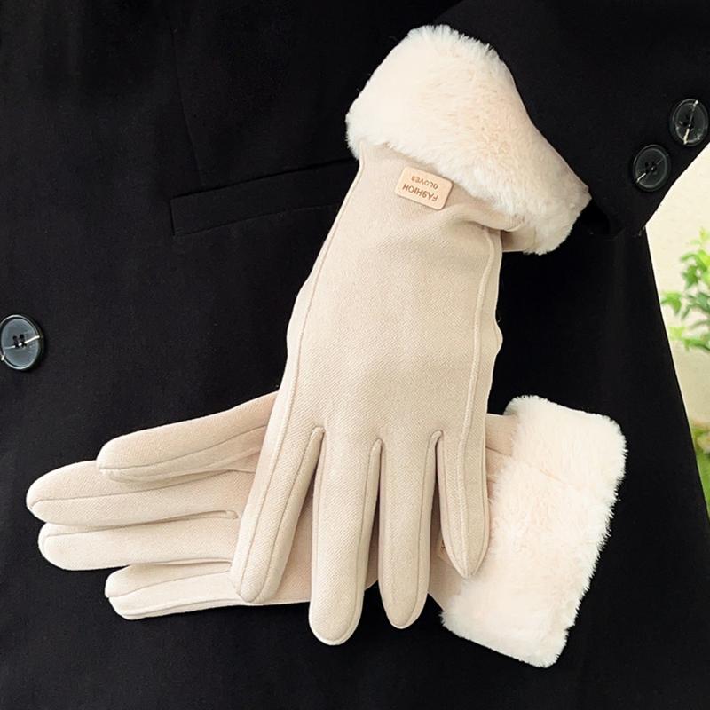 Product Introduction of New Fashion Gloves Autumn Winter Cute Furry Warm Mitts Full Finger Mittens Women Outdoor Sport Female Gloves Screen 13