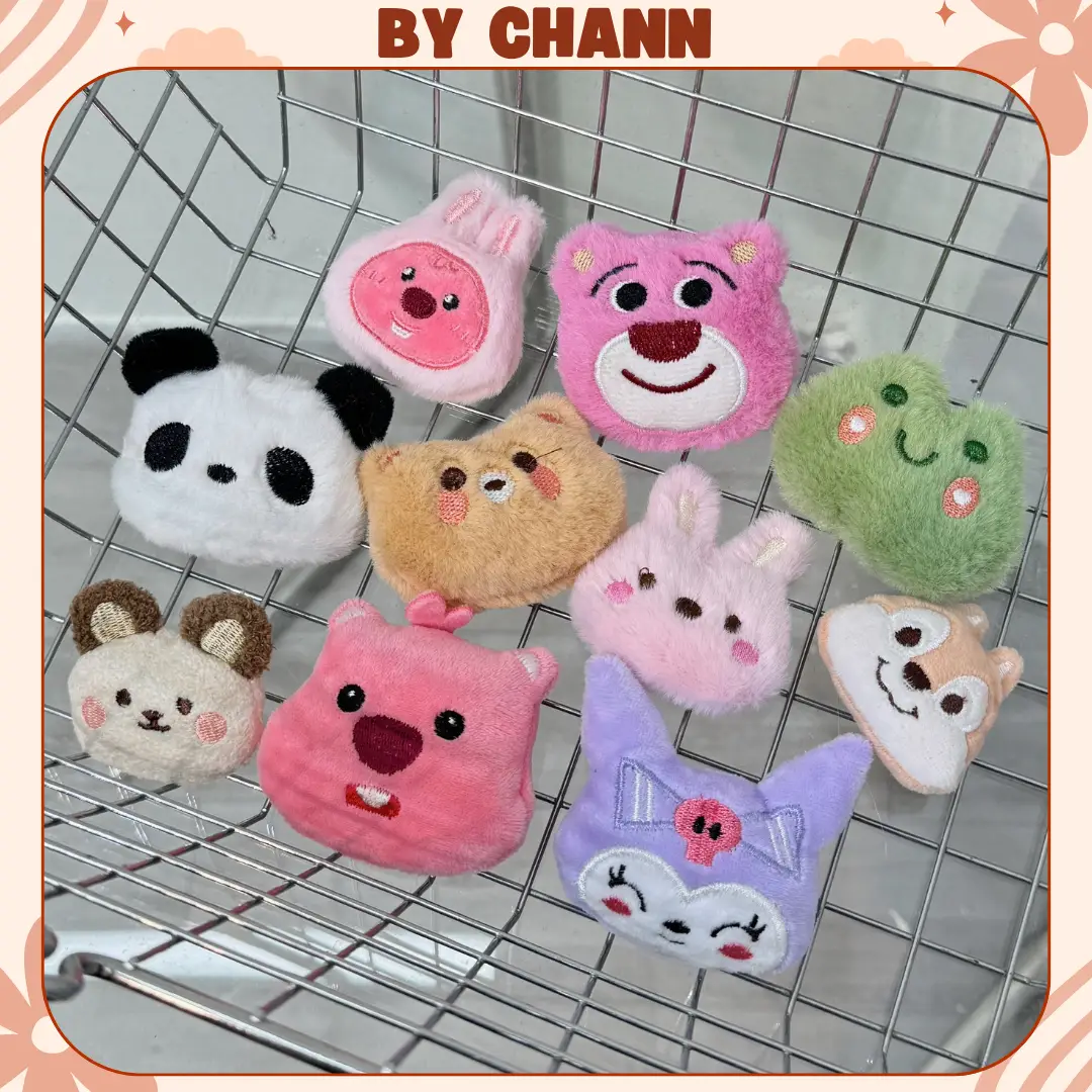 Charm Cài Áo Dễ Thương By Chann, Ghim Cài Áo Chất Liệu Nhồi Bông Mềm Mịn