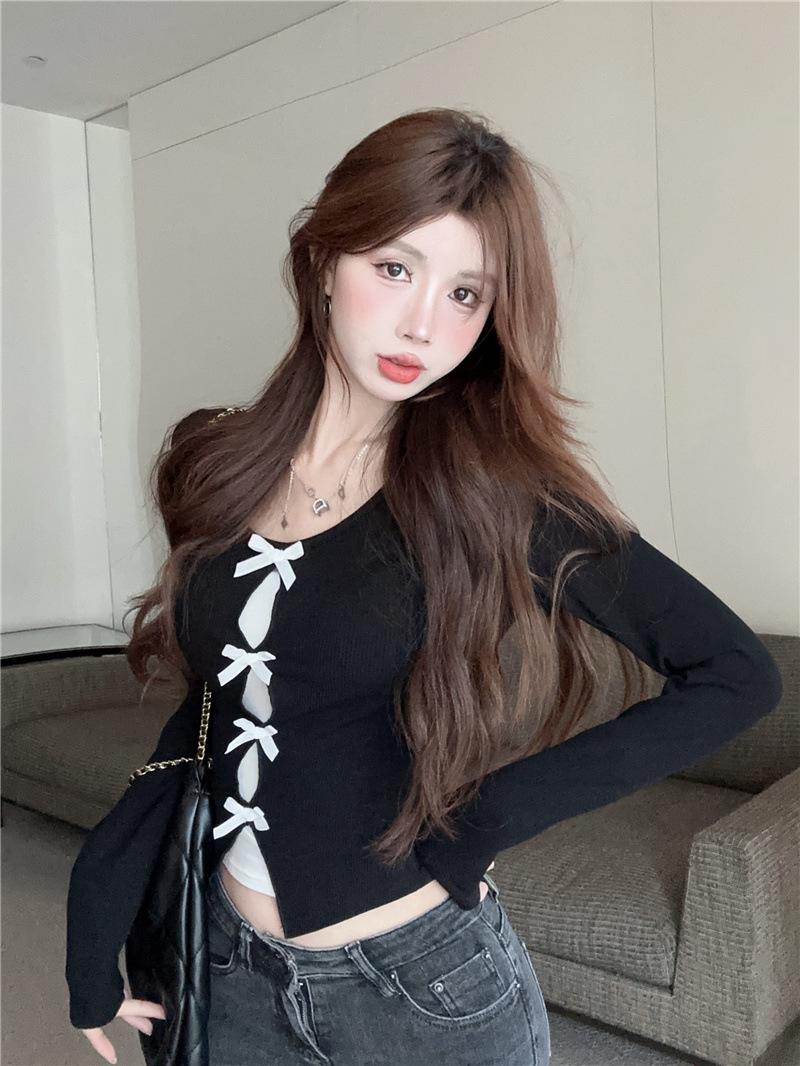 Product Introduction of Trendy Hollow Out Double-layer T-shirt for Fall 2024 4