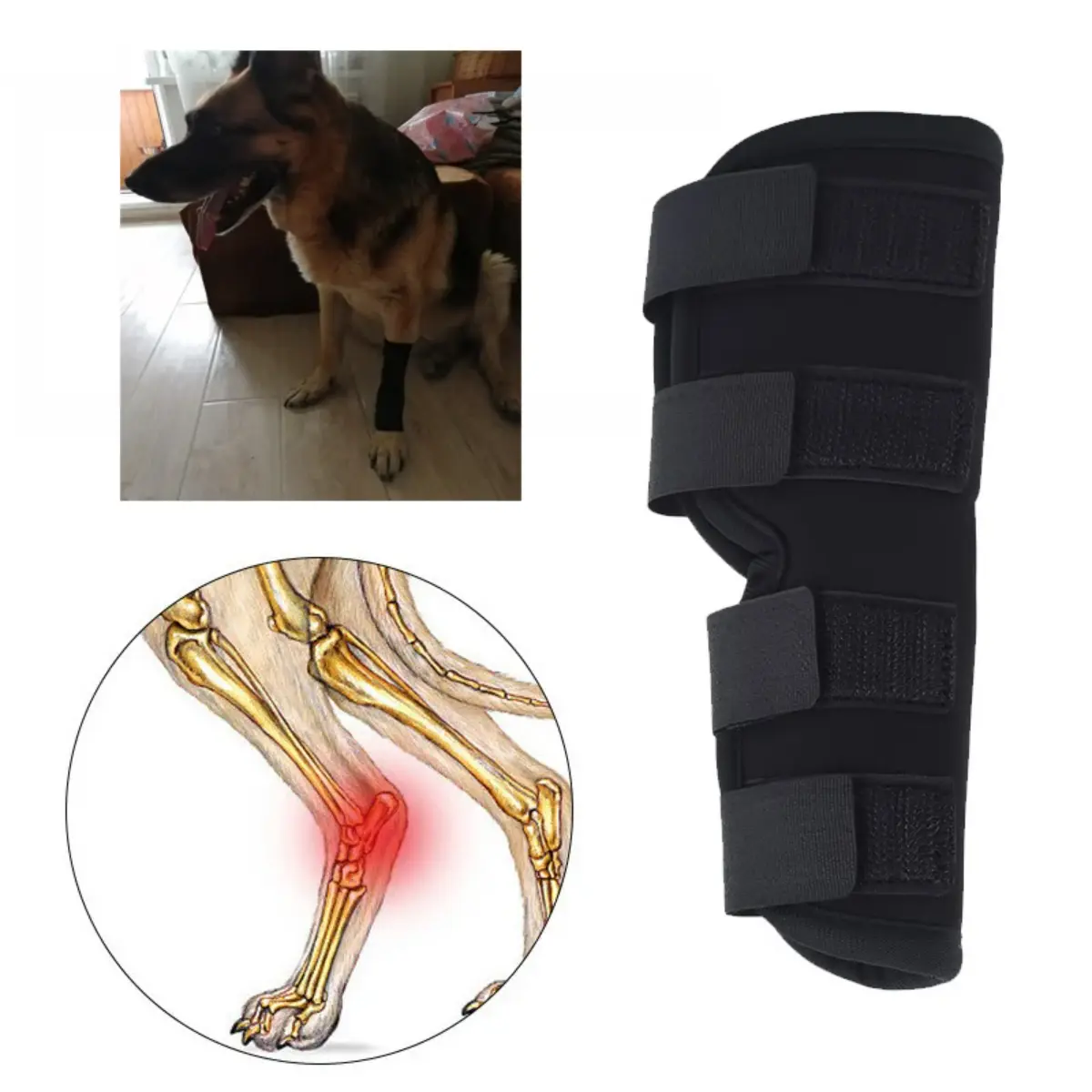 Pet Dog Bandages Dog Injurie Leg Knee Brace Strap Protection for Dogs Joint Bandage Wrap Doggy Medical Supplies Dogs Accessories