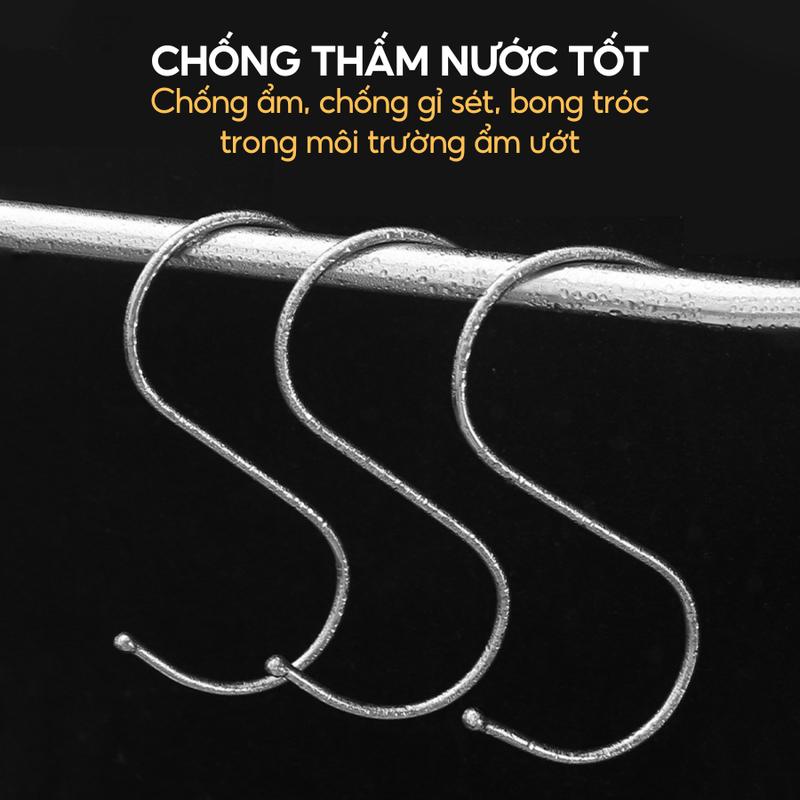 Móc Chữ S Inox Cao Cấp Đa Năng Treo Đồ Siêu Chắc Nhiều Kích Thước 4