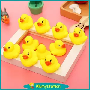 （Mainan Bebek Hadiah Gratis）Bebek kuning Mandi Karet Mainan Edukasi Anak/ mainan bayi/bath toys Bayi