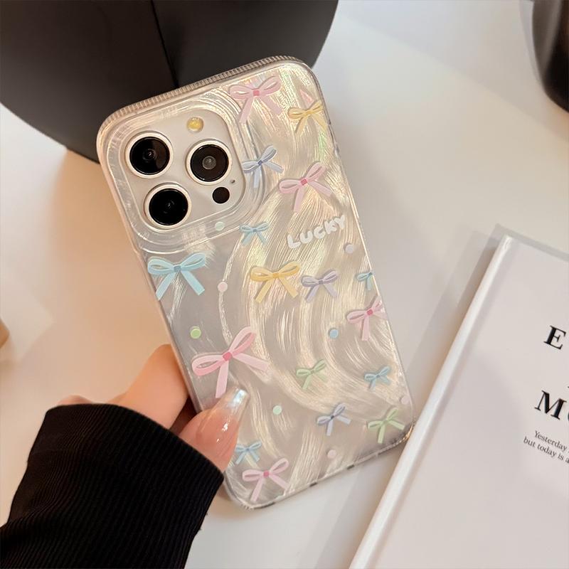 Product Introduction of Dopamine Color Bow for Apple 15 Feather Yarn Iphone13 Phone Case 12 Phone Case 16promax Protector Smartphone Protector Smartphone Cover Protective Shockproof Casing Cellphone 8