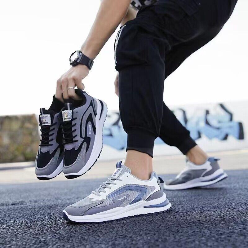 Product Introduction of Kasut Lelaki, Sneaker Bernafas Musim Luruh Baharu, Trendi dan Liar, Kasut Lari, Bahan Jaringan, Gaya Kasual, Ditingkatkan dengan Deodoran 2
