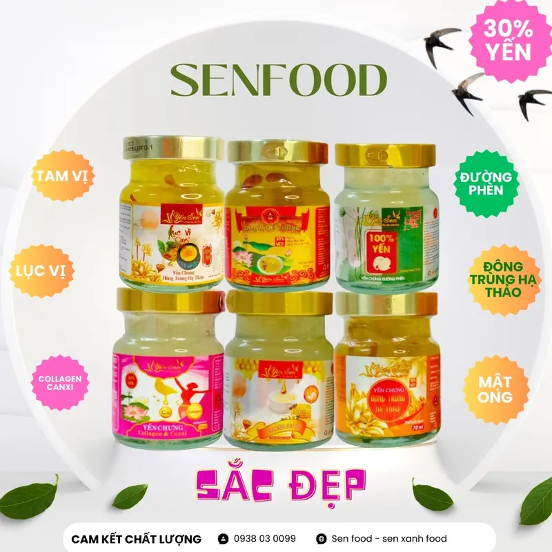 Yến Sen nhiều vị bổ dưỡng cho sức khỏe 30% yến hộp đơn 70ml yến tươi không gluten 0