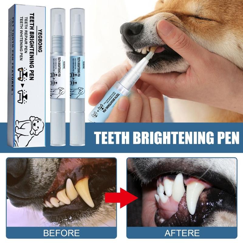 Product Introduction of 2pcs/set Portable 3ml Cats Tartar Remover Transparent Plastic Pet Teeth Brightening Pen Natural Plants Pen Shape Dog Teeth Whitening Pen Pet Oral Care 11