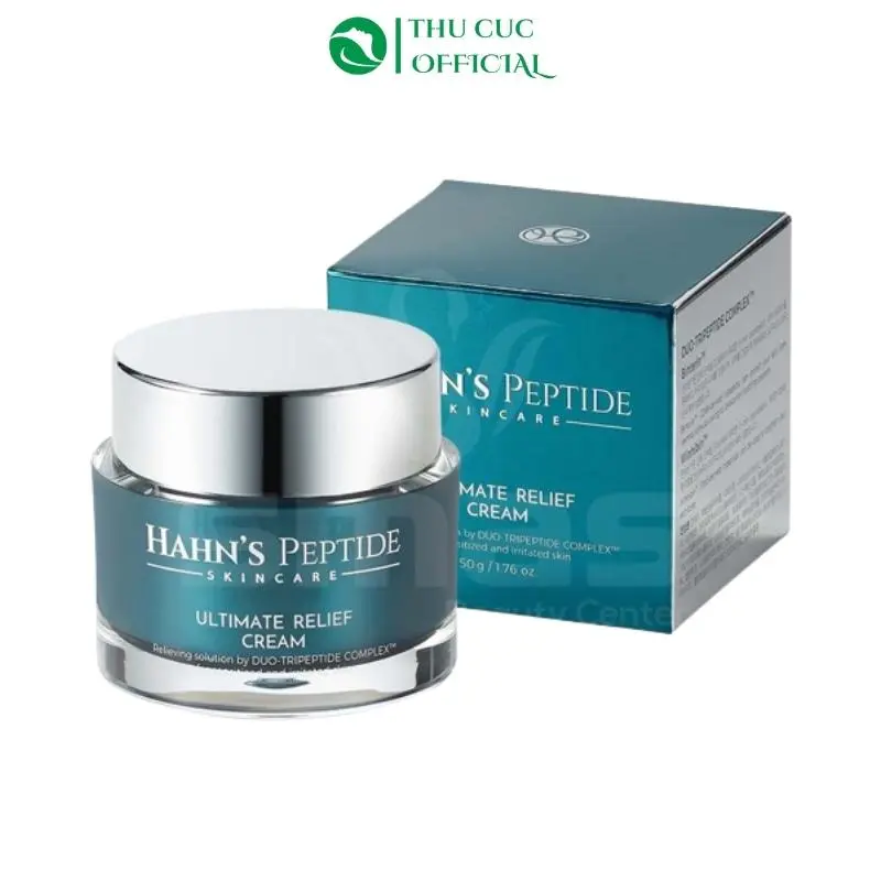 Kem dưỡng phục hồi Hahn's Peptide Ultimate Relief Cream 50g, tăng sinh Collagen, làm dịu- giải pháp phục hồi cho da nhạy cảm