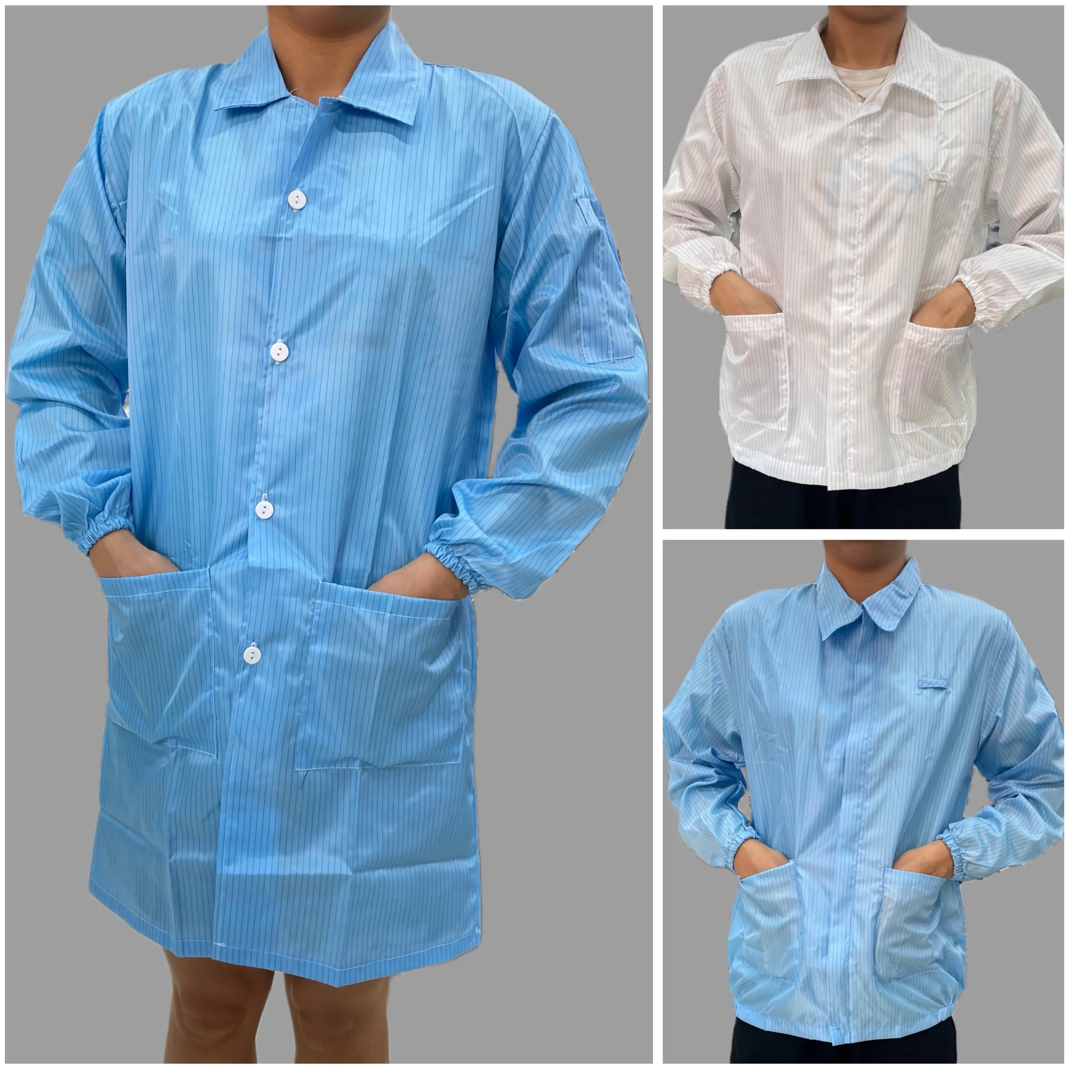 Áo tĩnh điện, áo phòng sạch dài tay, dáng trẻ trung