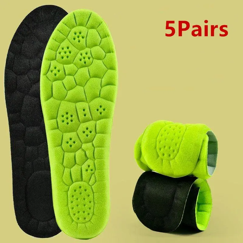 Breathable Comfortable Insoles, 5 Pairs Lightweight Soft Insoles, Non Tiring Feet Insoles for Sports Shoes and Casual Shoes