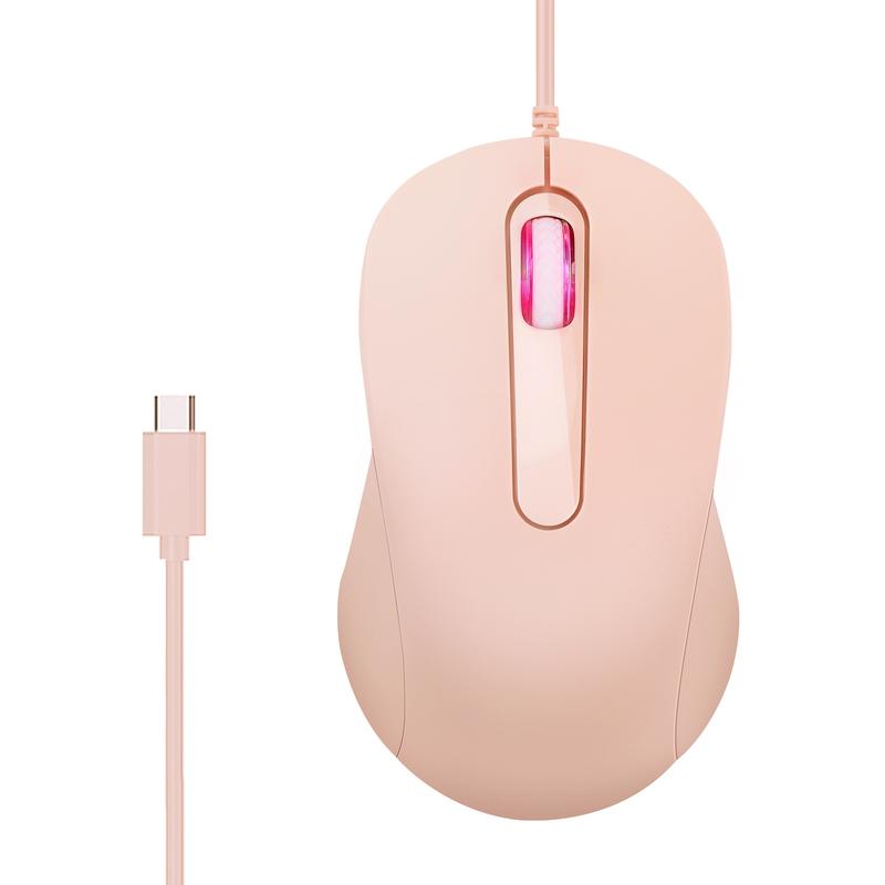 Product Introduction of In Stock Type-C Interface Silent Wired Mouse Compatible with Thunderbolt for Girls Laptop Tablet Phone 25