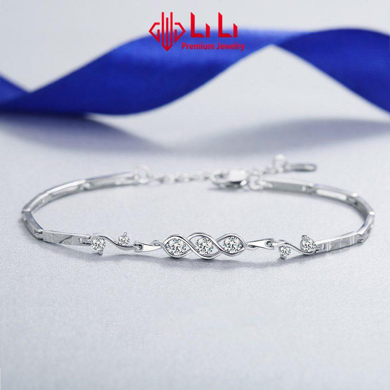 Lắc tay bạc nữ LiLi S925 đính đá CZ cao cấp vô cực The Beauty LILI_421447