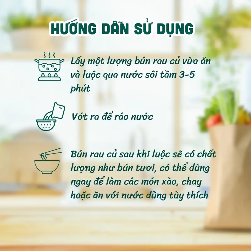 Bún Rau Củ Dinh Dưỡng HAPI HEALTHY 3 VỊ - Ít tinh bột, Giàu chất xơ - 255gr 5