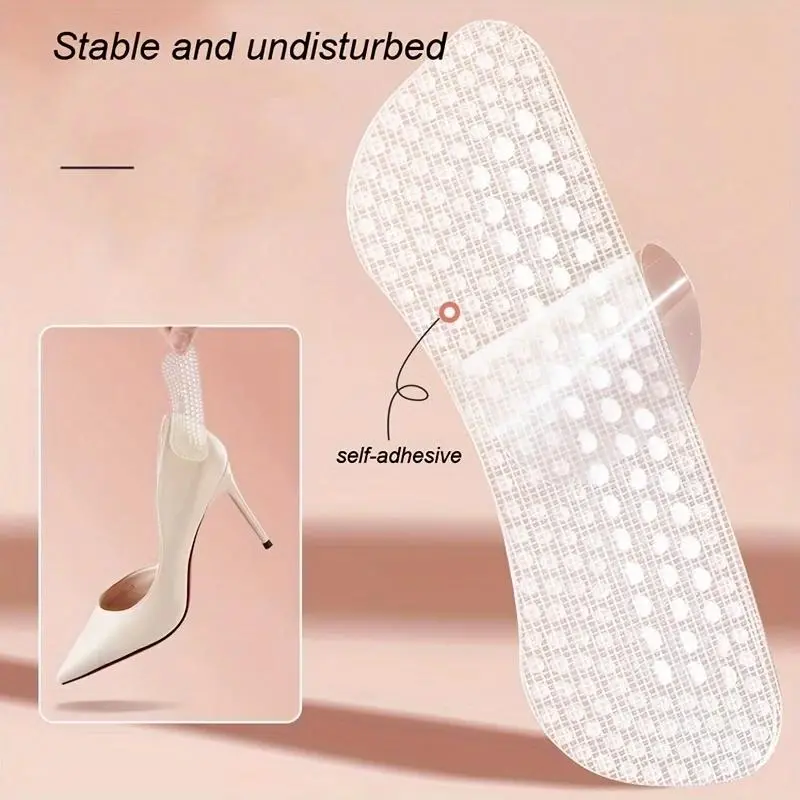 Silicone Heel Protector, 4 Counts/set Anti-slip Heel Sticker, Transparent Heel Protective Film, Foot Care Tool for Women & Men 3