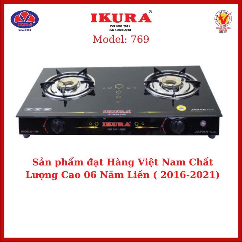 Bếp gas đôi mặt kính IKURA - IV769 - Kính cường lực - lửa xanh tiết kiệm gas 8
