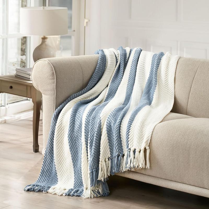 Cozy chic striped throw sale