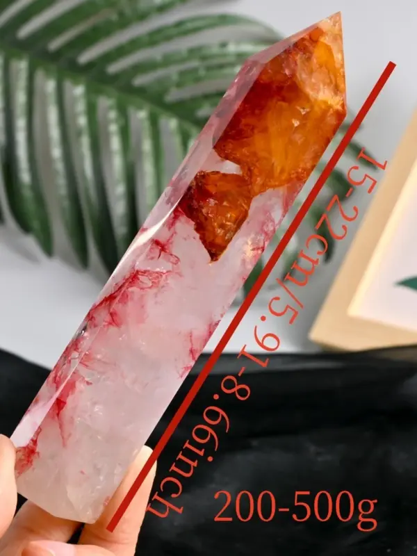 Dyed Hematoid Quartz Tower, Bohemian Style Crystal Tower for Home Decoration, Unique Gifts for Holidays 1