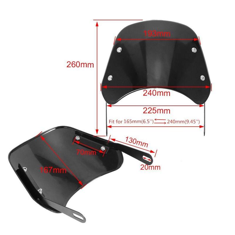 Kính Chắn Gió Chế Gắn Xe Máy Classic PG1, XSR 155, Rebel Mã K3 Hãng S2R 3