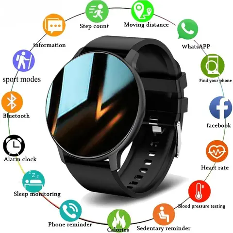 Đồng hồ thông minh GT Bluetooth Call cho nam, chống nước, màn hình cảm ứng màu, đồng hồ thể thao cho Android và iOS, thương hiệu chính hãng