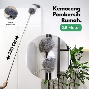 Kemoceng Panjang Microfiber 280cm - 75cm Sulak Pembersih Rumah Flexible Premium