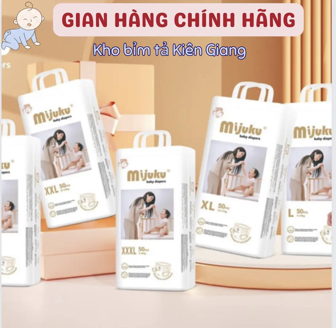 2 BỊCH TẢ MIJUKU M-5XL (100 MIẾNG) #mijuku #nanu #tả #bỉm #khobimtakiengiang Cho Bé Cho Bé