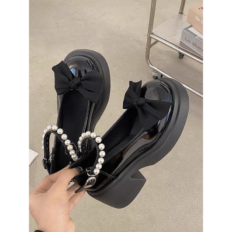Product Introduction of Giày búp bê lolita nữ quai ngọc độn đế 7cm(form to đặt lùi 1 sz) Shoes 10