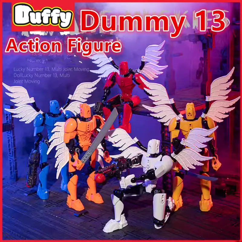 Duffy toys【COD】Dummy 13 Action Figure / Mainan Transformasi Bergerak Multi-Sendi / Model Tubuh Manusia Cetak 3D /Dummy Bentuk Gerakan Sendi DIY/Boneka Robot/Joint Movable Action Figurines Lucky 13/Boneka Transformasi Boneka/Dummy Titan 13 Action Figure 3