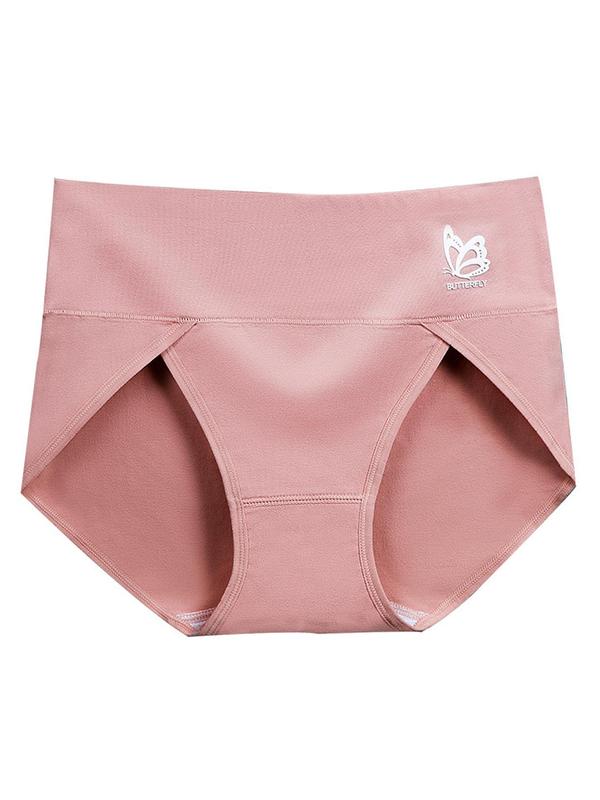 Women's Solid Color High Waist Brief, Soft Comfy Breathable Panty for Daily Wear, Women's Underwear for All Seasons 8