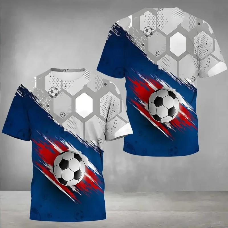 Product Introduction of 2024 NEW Fashion Football T-shirt for a short-arm sportsman Tees summer comfortable breathing clothes o-neck casual upstairs 5