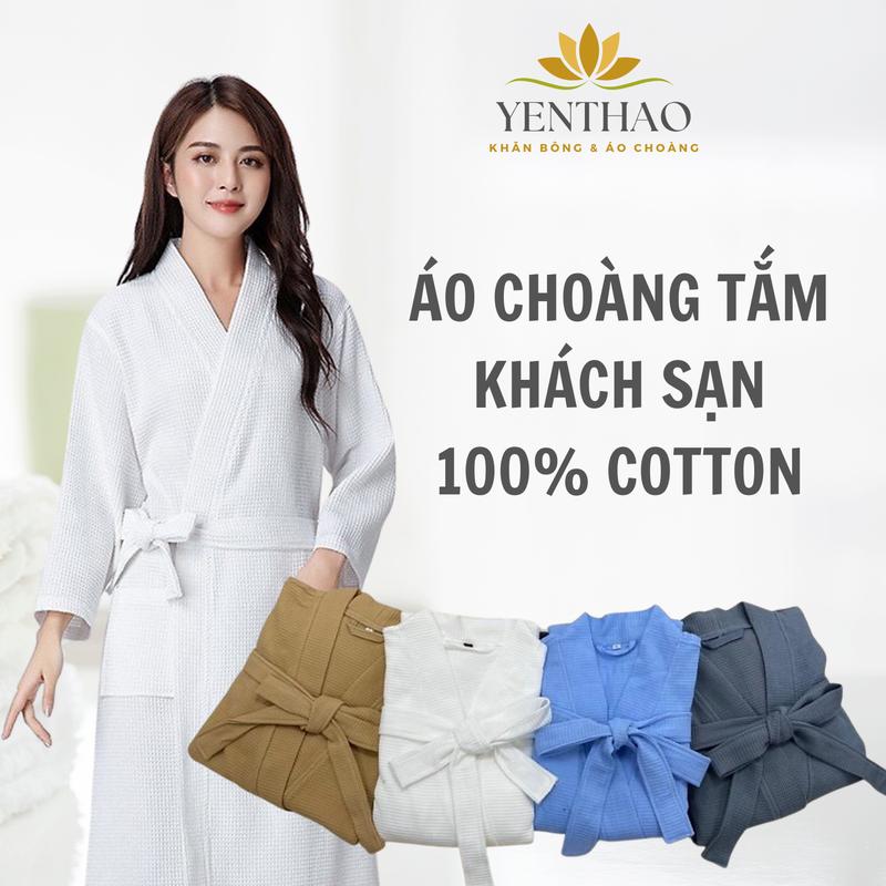 Áo Choàng Tắm Khách Sạn COTTON TỔ ONG Ép Cao Cấp 100% Siêu Thấm Hút Mềm Mịn Dày Dặn Tiêu Chuẩn 5 Sao Cho Nam Nữ Women Voi