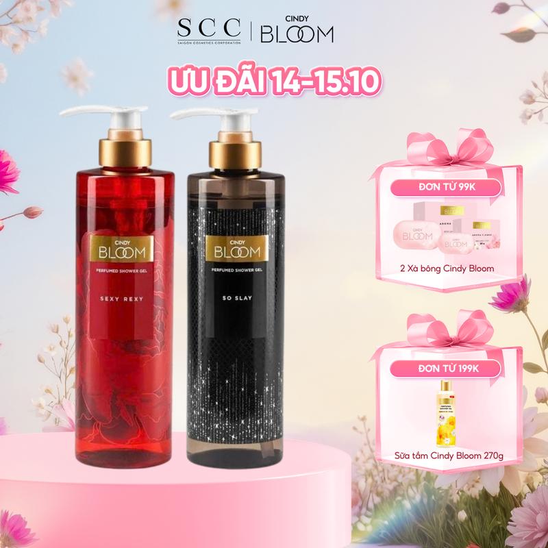 [Quà tặng 20.10] Combo Sữa tắm nước hoa Cindy Bloom Sexy Rexy Quyến rũ & So Slay Thu hút 640g/chaiQuà tặng bạn gái Quatangbangai