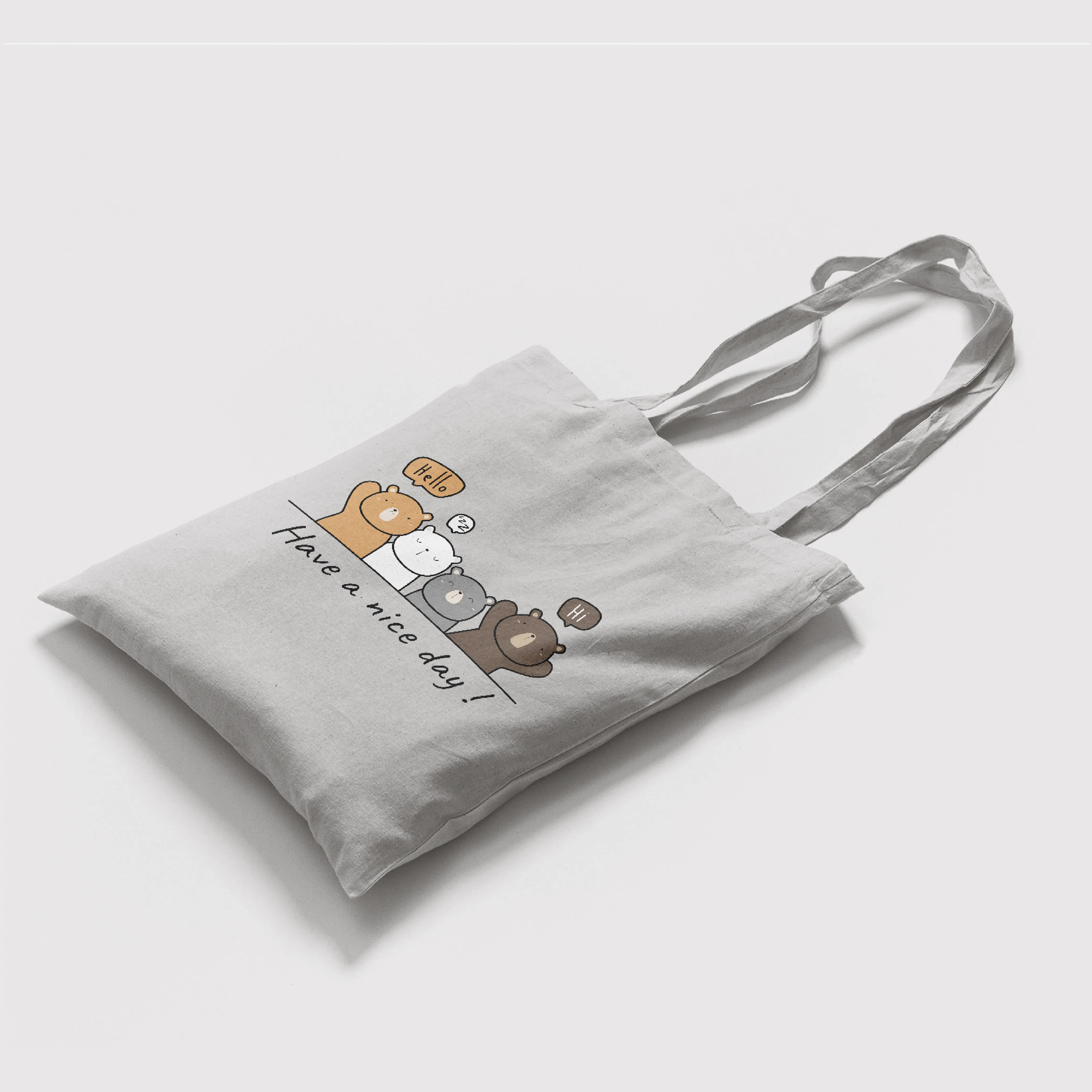 Totebag Wanita / Tote Bag Blacu / Cute Have A Nice Day