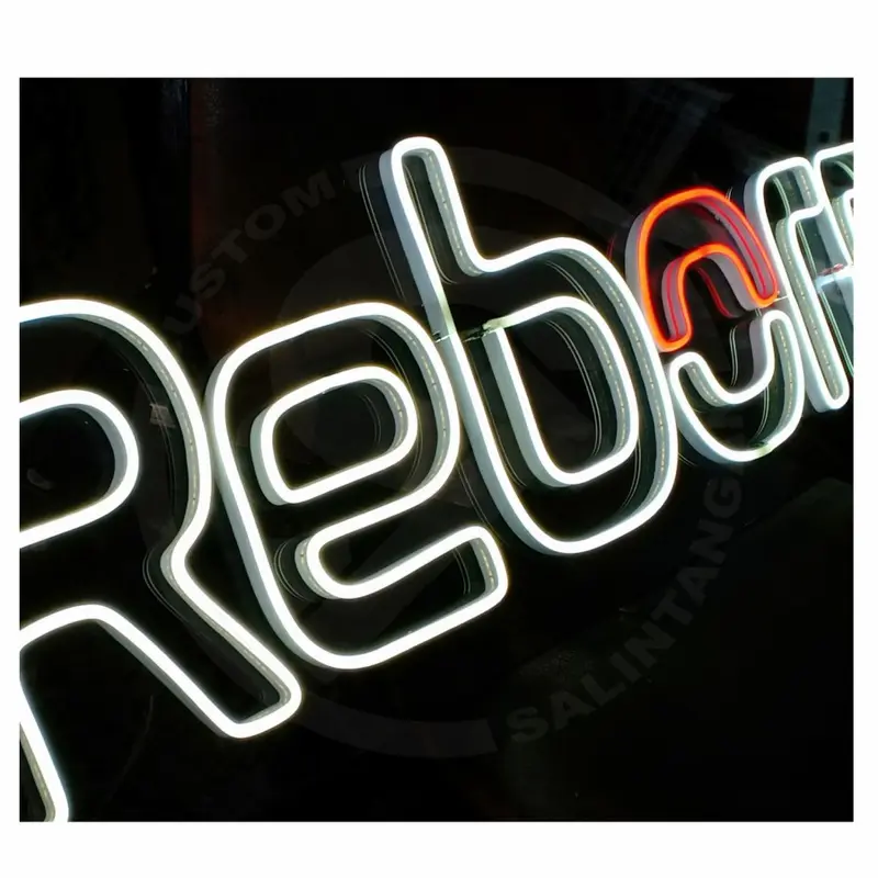 NEON FLEX LED PAPAN NAMA LAMPU LOGO CUSTOM MEWAH HIASAN DINDING 3