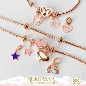 Gelang Emas Kadar 8K & 16K Model Polosan Pandodor Macan Gold