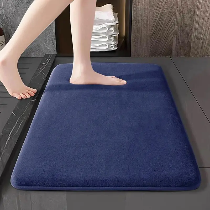 Bathroom Non-Slip Mat Super Absorbent Mat Super Non-Slip Coral Velvet Bathroom Mat