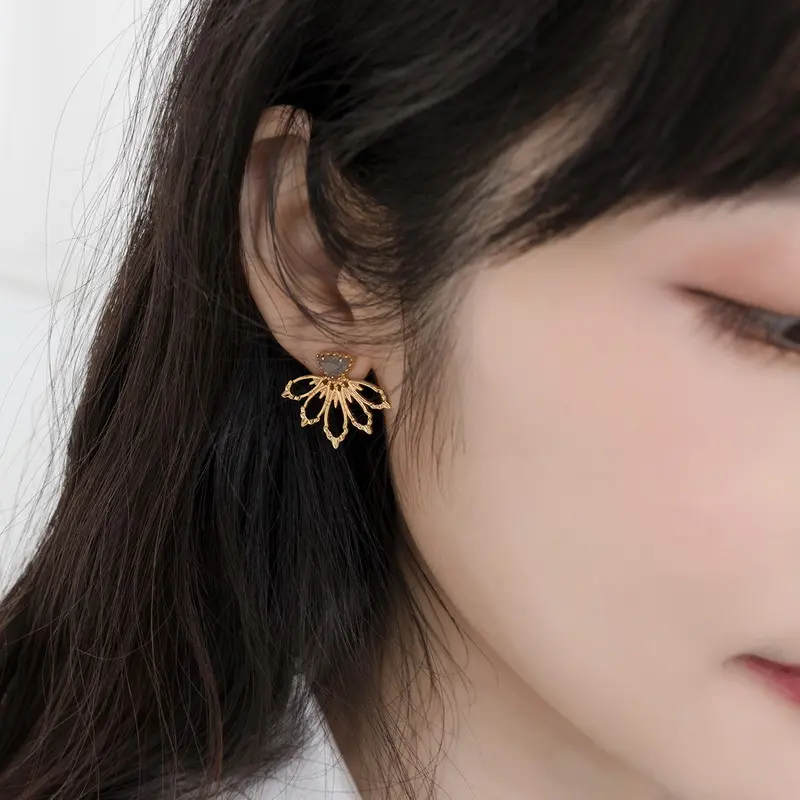 Hoa Tai Thủ Công Thời Trang Mới, Bạc Sterling, Hoa Tai Đá Quý Tự Nhiên, Dành Cho Phụ Nữ, Thiết Kế Đặc Biệt
