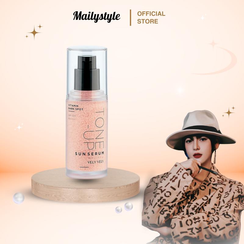 A213_ Serum Chống Nắng Nâng Tone Sun Serum Vely Vely Vitamin Dark Spot Tone-up SPF 50+ PA++++ Skincare Chăm Sóc Da  Kem Chống Nắng